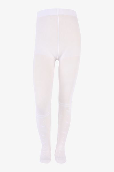 Penti Pretty Bowtie Stripe White Pantyhose