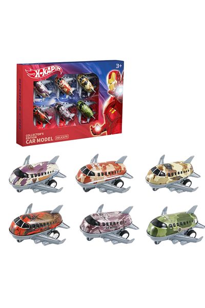 STEM Diecast Pull Back Plane 6 Set - Collector's Edition Model for Kids 3+