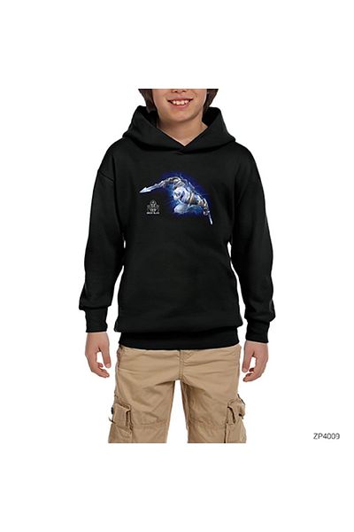 Z zepplin Shockblade Black Kids Hooded Sweatshirt