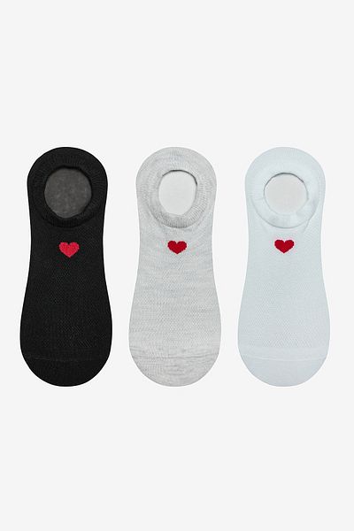 Penti Pure Heart Mintgrüne 3-teilige Sneaker-Socken