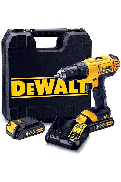 Dewalt مثقاب مطرقة لاسلكي مدمج ببطارية ليثيوم أيون ١٨ فولت، أصفر/أسود، ١٣ مم - DCD776S2-B5