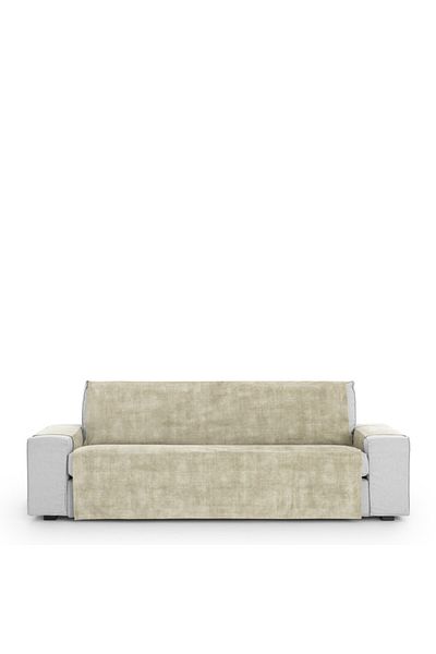 EYSA CONFECTIONES Velvet sofa cover 4 seats, practical, Turin, C1 Ecru