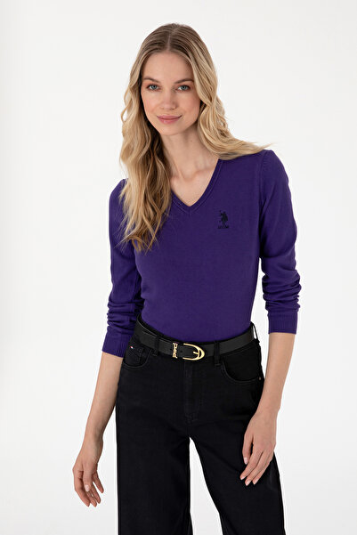 U.S. Polo Assn. سترة أساسية أرجوانية نسائية 50288997-VR038