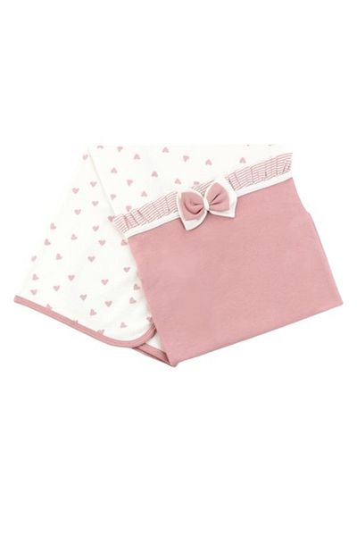 Sebi Bebe Heart and Bow Baby Blanket 1097