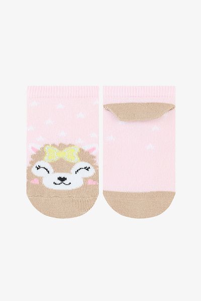 Penti Mädchen süße Tiere mehrfarbig 4 Stück Booties Socken