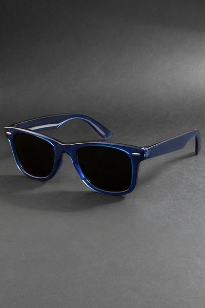 Zzla New Season Blue Black Glass Unisex Sunglasses