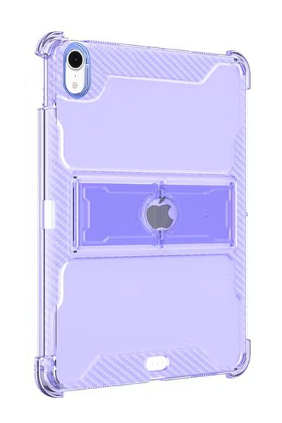UnDePlus For Apple iPad Mini 7 Mini 6 Case with Pen Compartment Stand Shockproof Transparent Cover 2021-2024