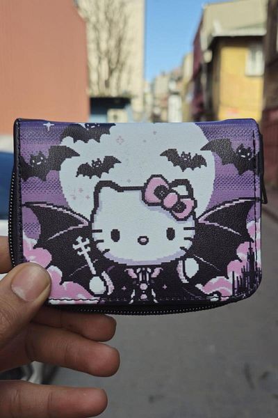 Köstebek Lilac Pixel Superbat Kitty Short Wallet