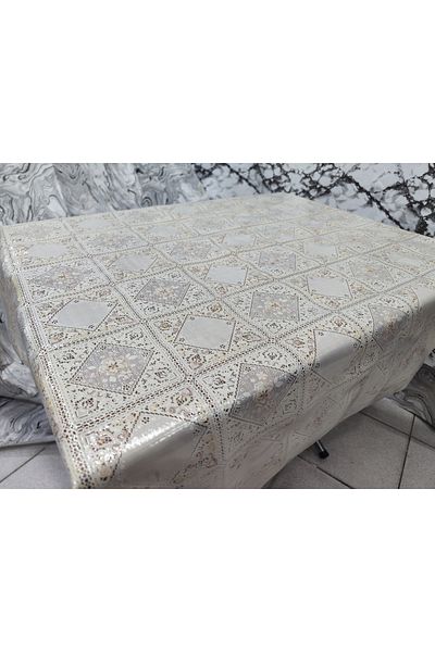 Seron Luxury Square Pattern Transparent Pvc Tablecloth Modern, Erasable and Stylish Protection