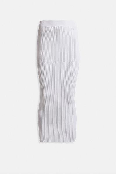 Black Fashion Fusta albă texturată cu talie înaltă