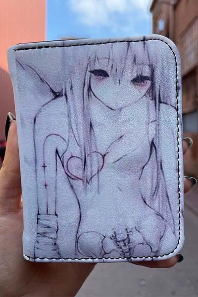 Köstebek Anime Girl Heart Short Wallet