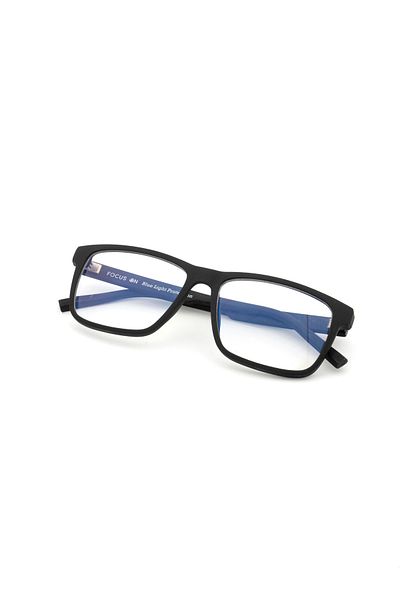 Focus On Eyewear نظارات موستار فوتوكروميك باللون الأسود غير اللامع مع فلتر للضوء الأزرق |   تزجيج تلقائي زجاجي واحد