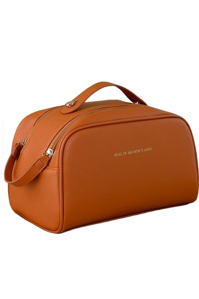 Flippy Geanta cosmetice pentru femei Flippy, material poliuretan, 25 x 14.5 x 14.5 cm, Impermeabila, Maro