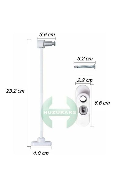 Viyalente 3-Piece White Steel Wire Rope Wired Pvc Window Safety Child Security Lock