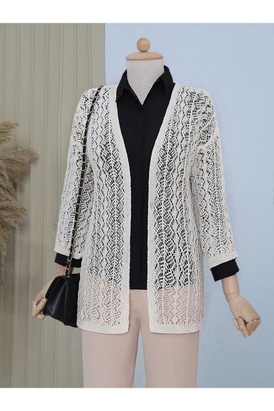 Modamorfo Half Sleeve Openwork Cream Blossom