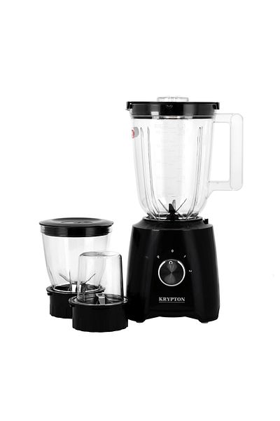 KRYPTON 3 in 1 Blender with Stainless Steel Blades, Unbreakable PC Jar with Grinder Cups, 2 Speed Switch wit
