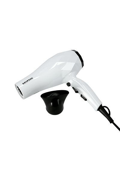 KRYPTON Powerful Hair Dryer With Cool Shot, 3 Heat & 2 Speed Settings, Concentrator, Travel-friendly