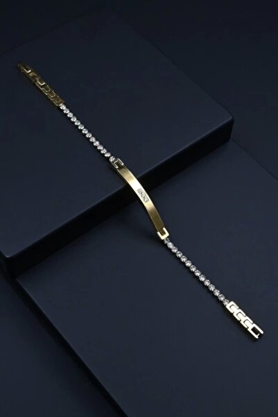 FERRO Gümüş ve Sarı Çelik Takı FRJ10078-B