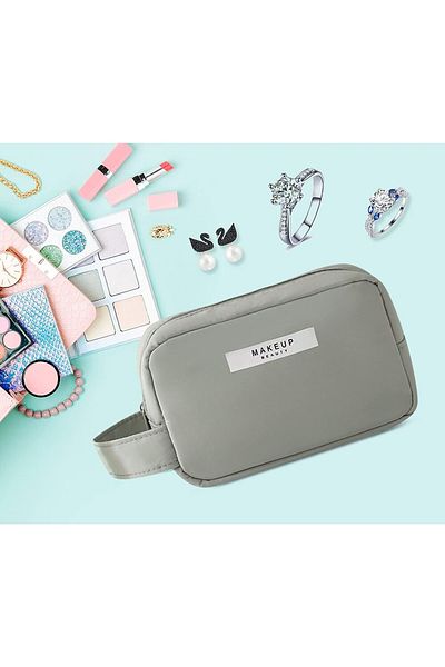 Optim Solution Flippy Eyeshadow Case, with Handle, Waterproof Material, 16 x 11 x 7 cm, Green
