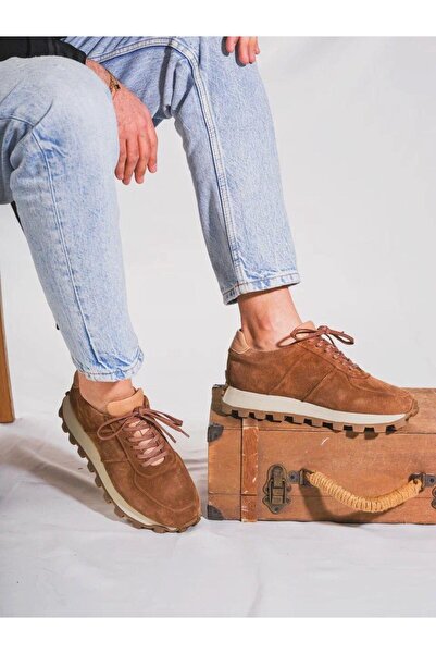 TETRİ Venom Model Gerçek Deri El Yapımı Erkek Tarçın Sneaker Ayakkabı - Erkek Spor Ayakkabı