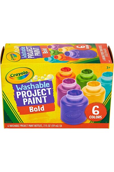 Crayola Washable Kids Paint - 6 Pack (59 ml), Multi-Color