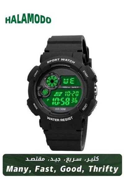 HALAMODO Men's 1718 Army Shock Fitness Back light Speed Monitor Digital Watch