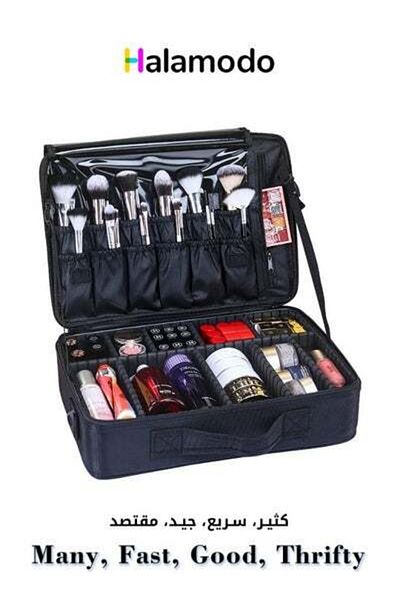 HALAMODO Beauty Bag Women's Cosmetic Bags, Portable Travel Storage Box, Jewelry Makeup Tool Organizer Boxes