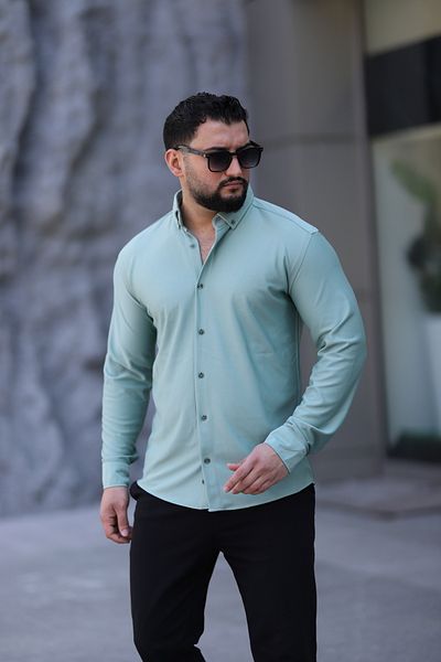 Klothy Мъжка тениска Slim Fit, абсорбираща потта, лесна за гладене, дишаща, 2479