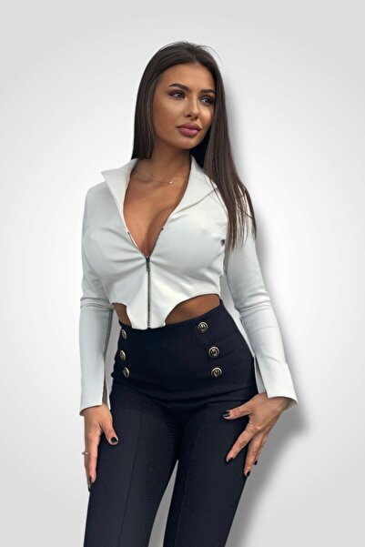 BOMBFIT Colanti cu textura reiata, Classy Button, de dama