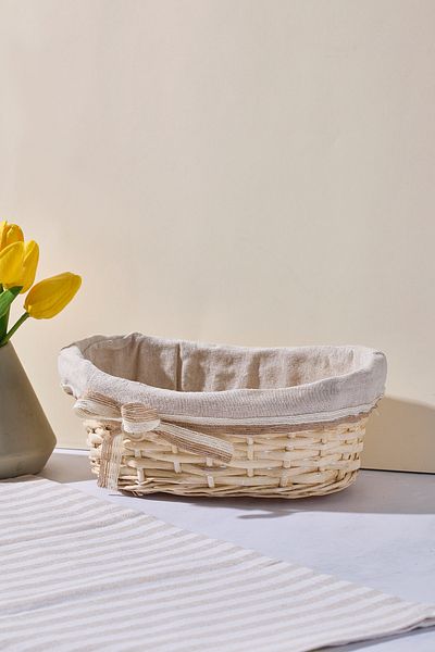 Perotti Salice Wicker Bread Basket 24X14X11 cm