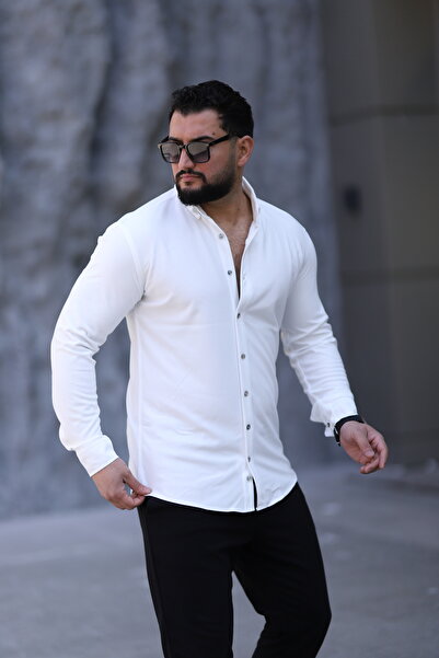 Klothy Ανδρικό πουκάμισο με λεπτή εφαρμογή που απορροφά τον ιδρώτα και αναπνέει εύκολα 2479