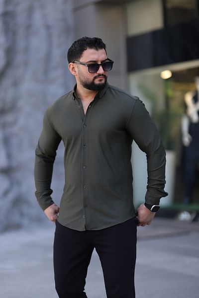 Klothy Мъжка тениска Slim Fit, абсорбираща потта, лесна за гладене, дишаща, 2479