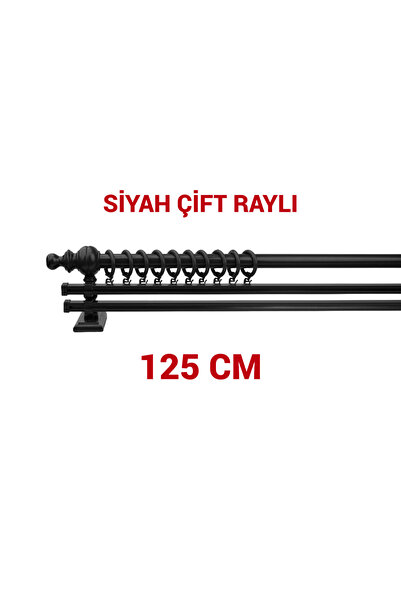 di'mora by ağbaht züc. Siyah Çift Raylı Ahşap Rustik Perde Askısı Rustik Boru...