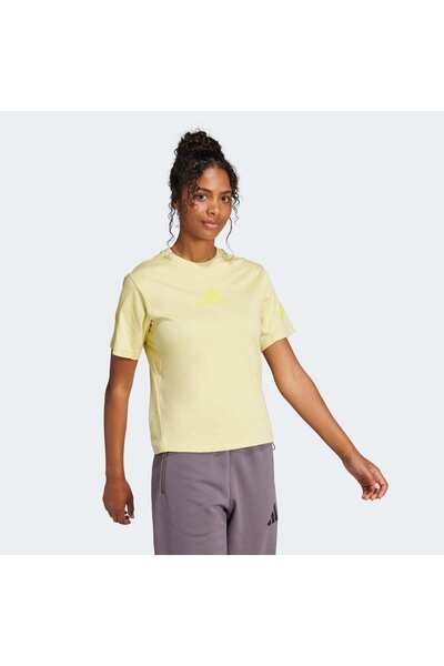 adidas Z.N.E. Women's Yellow T-Shirt (Jc5400)
