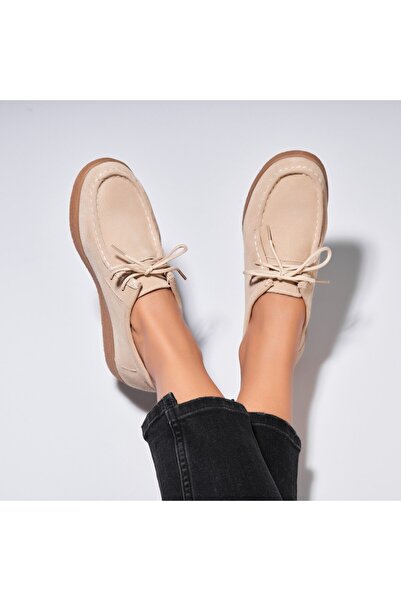 Joana Γυναικεία Μοκασίνια Φυσικό Σουέτ Μπεζ Harla2