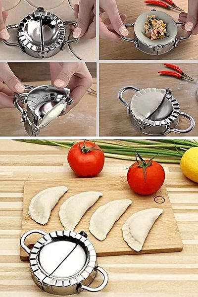 Tilbe Home Ravioli Ravioli Mold Steel Raw Dumpling Dumpling Cookie Dumplings Press Mold Dough Shaper Tool