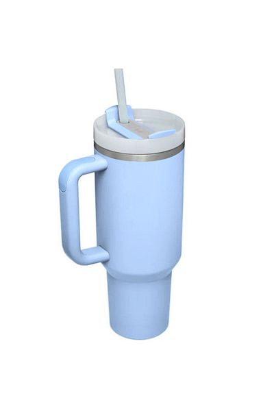 UHM Stanley Style 40oz Stainless Steel Vacuum Insulated Leakproof Tumbler Mug with Lid & Straw (Blue)
