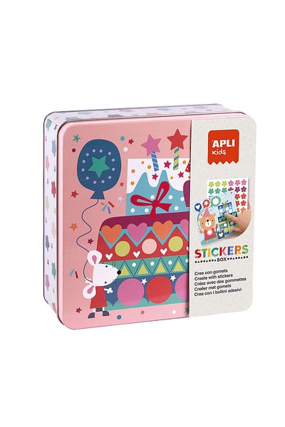 Apli Kids Educational game Metal box with stickers Party, +3 years