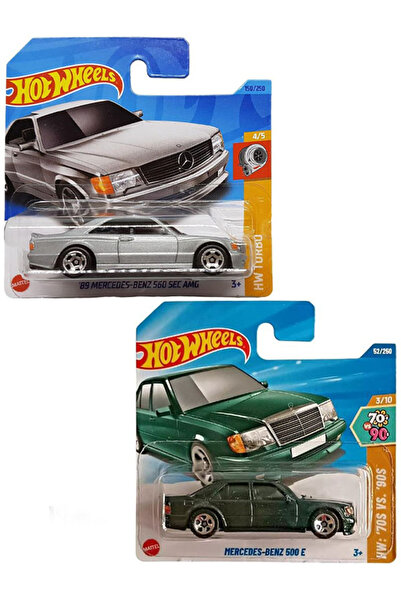 HOT WHEELS 2 Araç Hot Wheels Set - Mercedes-Benz 500 E & '89 Mercedes-benz 56...