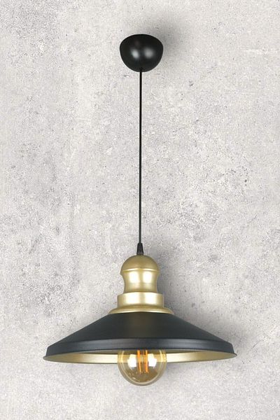 Fer Avize Azalea Modern Design Cafe Kitchen Gold Head Metal Anthracite Gold Color Single Chandelier (Without Bulb)