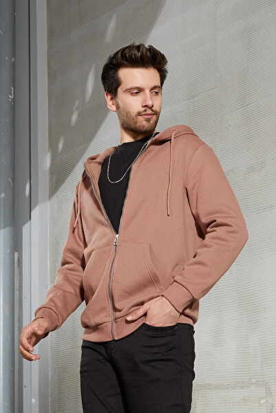 JB John Borners Мъжки суитчър с три нишки с качулка и цип