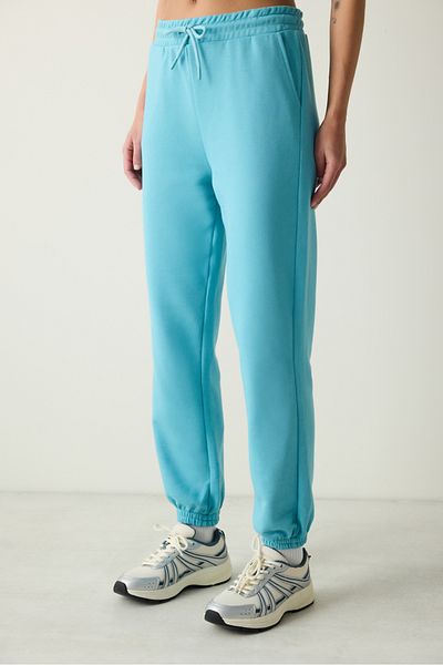 Penti Blaue Sweatpants mit hoher Taille und Taschen