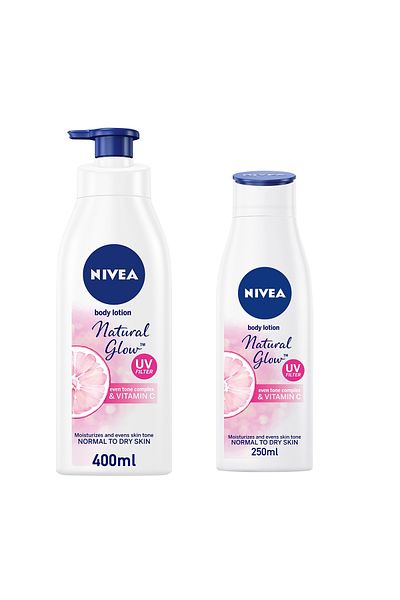 NIVEA Even Tone Body Lotion Natural Glow Complex & Vitamin C Value Pack 400 ml + 250 ml