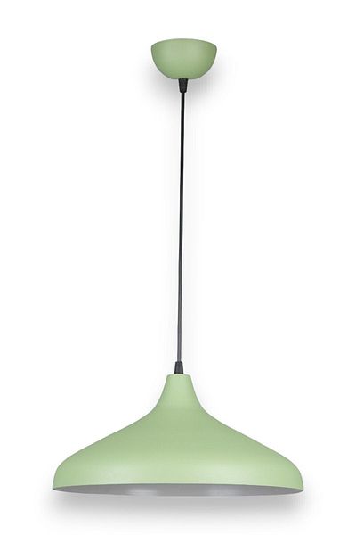Fer Avize Nil Modern Design Cafe Kitchen Living Room Metal Green Inside White Color Single Chandelier