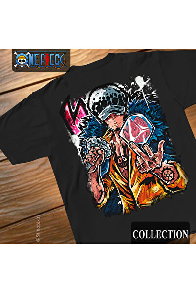 SHINOBIX Μπλουζάκι One Piece Anime Trafalgar Law με στάμπα, σε μεγάλο μέγεθος