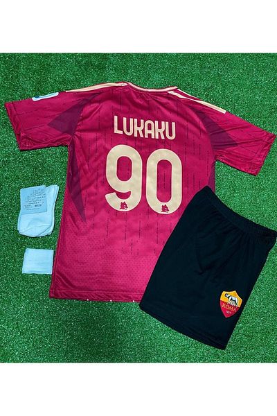 MONTENERO A.S Roma 2024/25 New Season Romelu Lukaku Kids Jersey Set of 4
