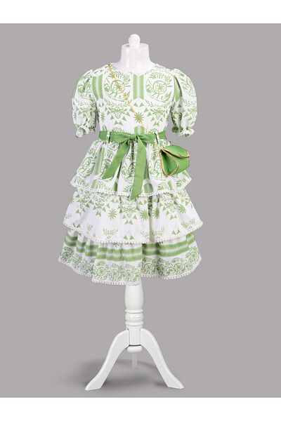 Cherrys Bebek Rochie pentru fete din bumbac cu modele - cu geanta