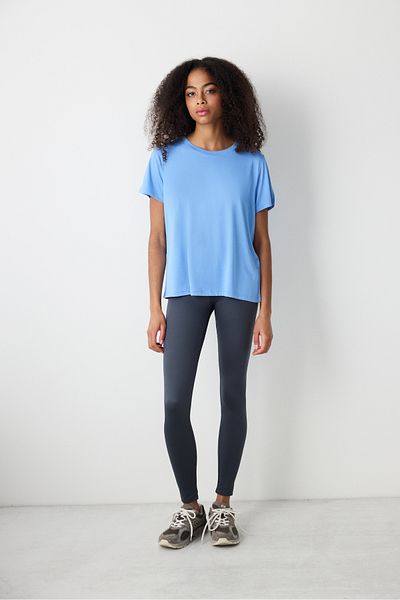 Penti Modré modálne tričko Crew Neck Regular Fit
