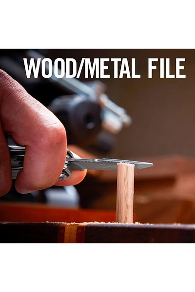 Leatherman كماشة ومنشار جيب متعدد الاستخدامات من Sidekick، مصنوع من الفولاذ المقاوم للصدأ مع غلاف من النايلون 831439