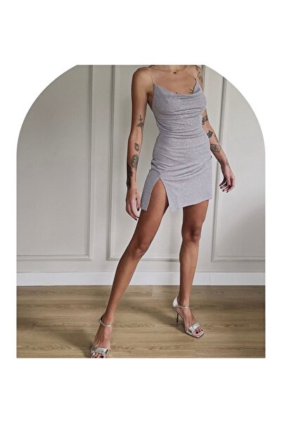 marsupilamistores Mila SİYAH renk simli elbise